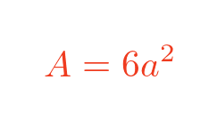 Cube area formula