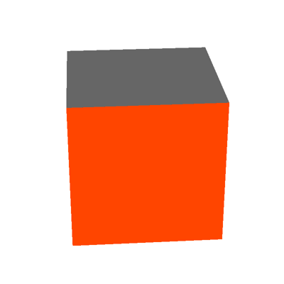 Animated rotating cube