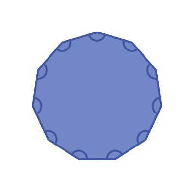 Interior angles of an irregular hendecagon