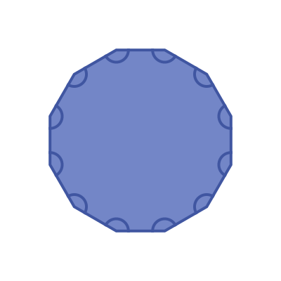 Interior angles of an irregular dodecagon