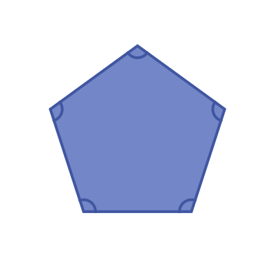 Interior angles of an irregular pentagon