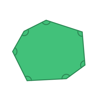 Interior angles of a heptagon