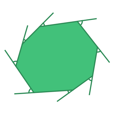 Exterior angles of a octagon