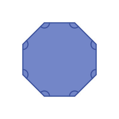 Interior angles of an irregular octagon