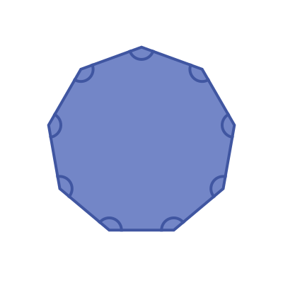 Interior angles of an irregular nonagon