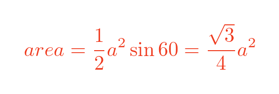 Area of equilateral triangle formula