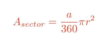 Area of sector of a circle formula