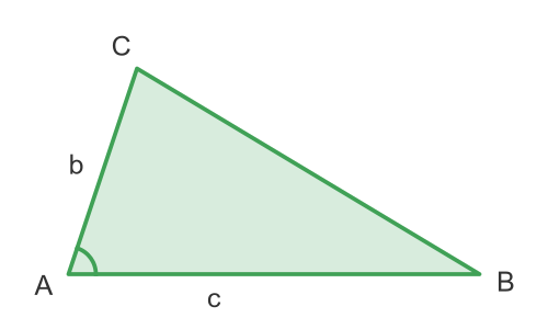 Area of a triangle from two sides and an angle