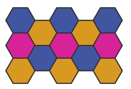 Regular tessellation of hexagons