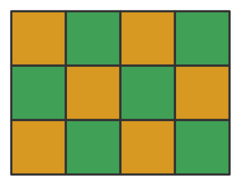 Regular tessellation of squares