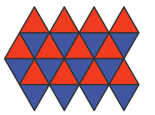 Regular tessellation of equilateral triangles