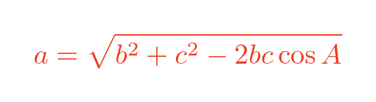 Finding a side using cosine rule