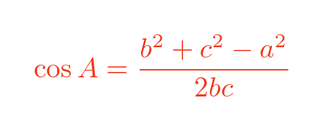 Finding an angle using cosine rule