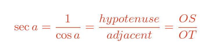 Secant function