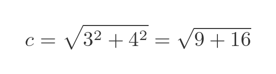 Pythagoras formula