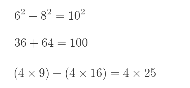 Infinite number of Pythagorean triples