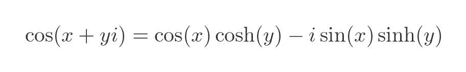 Complex cosine