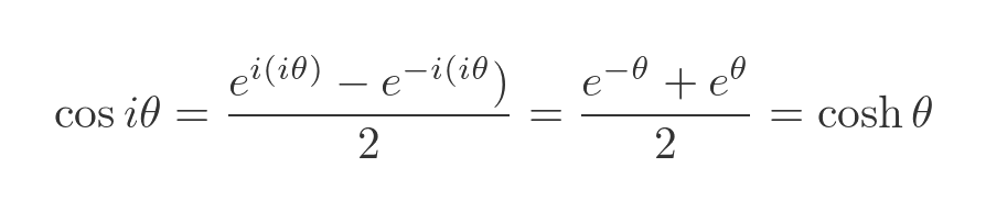 Imaginary cosine