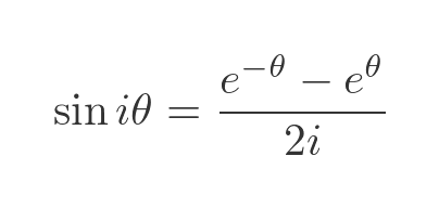 Imaginary sine