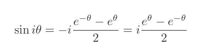 Imaginary sine