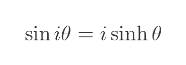 Imaginary sine