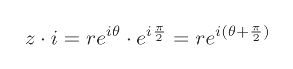 Modulus-argument multiply by i