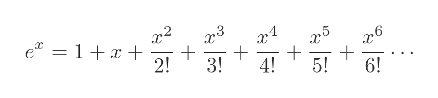 Maclaurin expansion of e^x