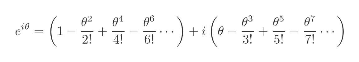 Maclaurin expansion of e^iθ