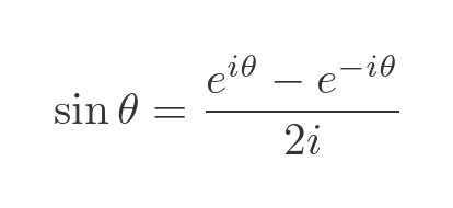 Sine function in terms of Euler's formula