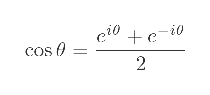 Cosine function in terms of Euler's formula