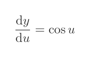 Derivative of sin u