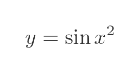 sin x^2