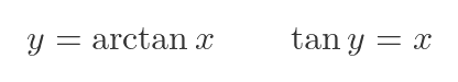 Inverse tangent function