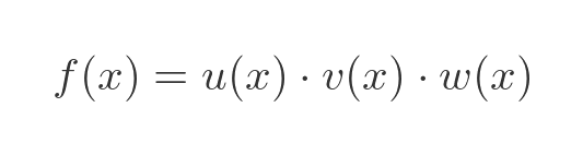 Product rule 3 functions