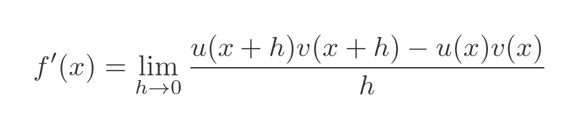 Proof of product rule
