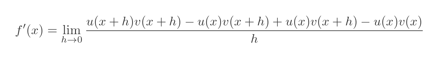 Proof of product rule