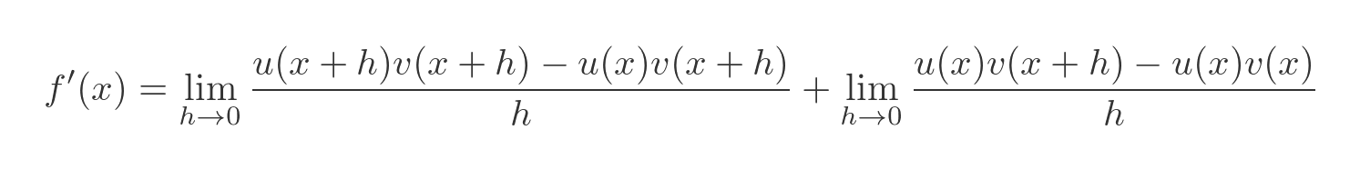 Proof of product rule