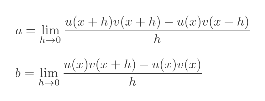 Proof of product rule