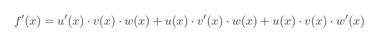 Product rule 3 functions