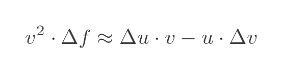 Geometric interpretation of quotient rule