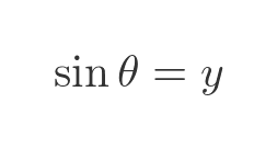 Sine in a unit circle