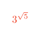 3 to the power of the square root of 5