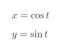 Circle parametric equation