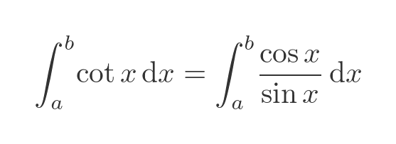 Cotangent integral