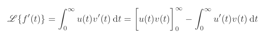 Laplace transform of derivative
