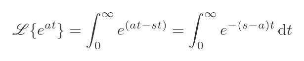 Laplace transform of exponential function