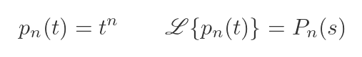 Laplace transform of t to the power n