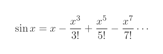 Maclaurin expansion of sine function