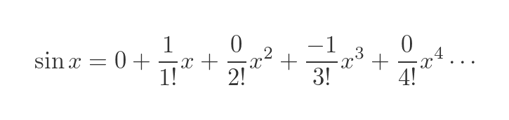 Maclaurin expansion of sine function