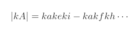 3 by 3 determinant